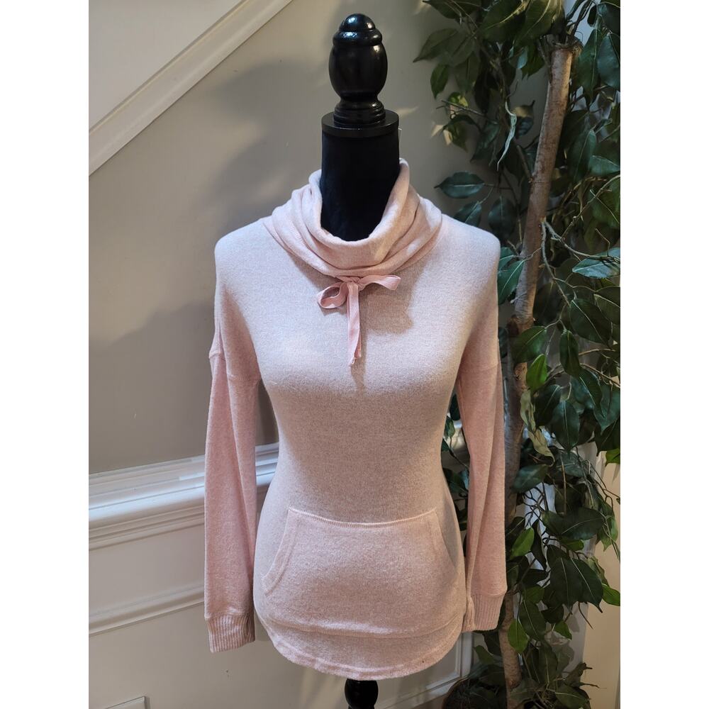 Boxercraft Sweater Women's XS Blush Heather Soft Cuddle Cowl Neck Long Sleeves